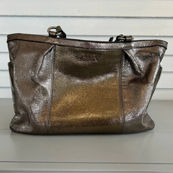 Coach Metallic Handbag  (a) - Picture 1 of 10